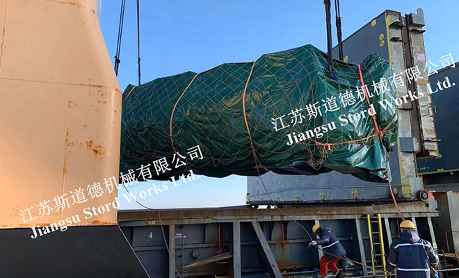 斯道德污泥干化機(jī)上海港船邊直裝發(fā)貨美國